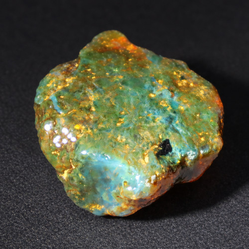 Real green blue rough specimen