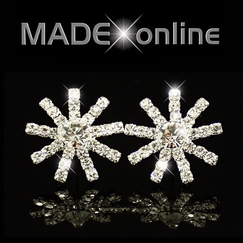 Star burst earrings - star, silver