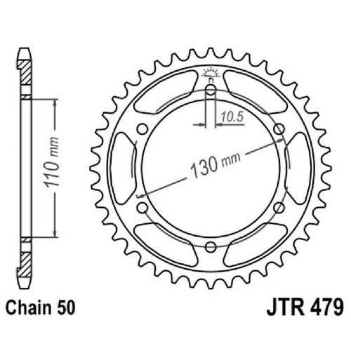 Steel crown teeth - jt, 46