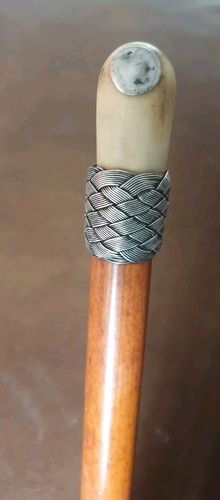 Vintage riding crop silver - vintage, 30"