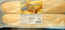 PART baked FRENCH White BAGUETTE, BREAD LOAF 300g 2 pack, suitable vegetarians