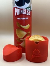 Made For Pringles To Go Chip Large Holder Red Lunch Box Travel Container Red