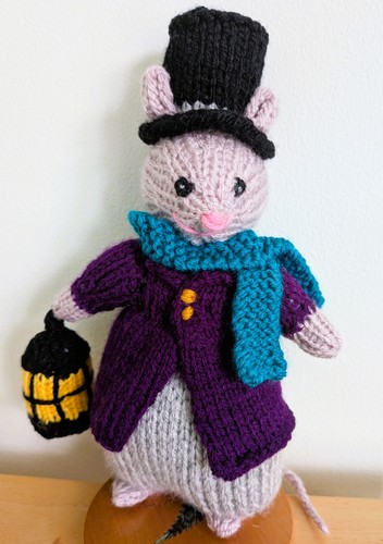 Hand knitted dickensian gent - hand,