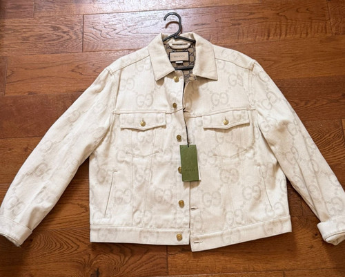 Gucci maxi denim jacket - maxi, gg