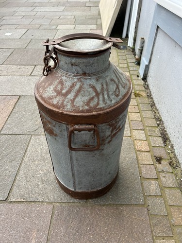 Vintage milk churn - milk,
