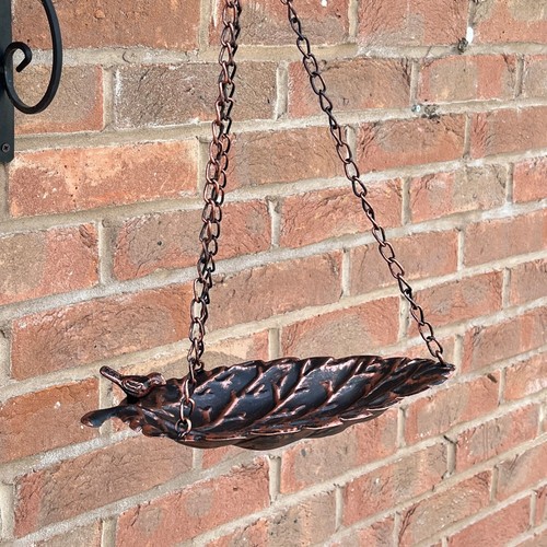 Metal hanging bird feeder - feeder, seed
