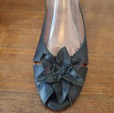 Next Ladies Heavenly Soles Dark Blue Sling Back Shoes UK 6.5 Eur 40 (b10)