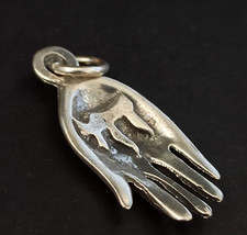 Vintage Hamsa Chai Pendant