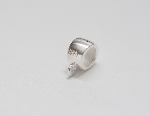 925 sterling silver 5mm charm - silver,