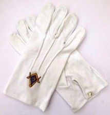 White Masonic Gloves with