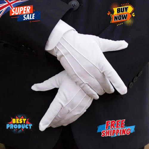 Adult white formal gloves men - white,