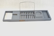 Grey Extendable Bath Tub Caddy