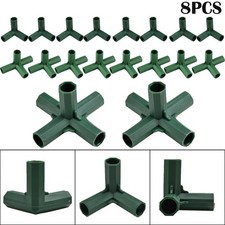 8Pcs Garden Bamboo Cane Flexi Balls Fruit Cage Netting Connectors Replacement