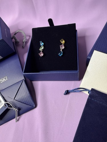 Swarovski gems drop earrings - swarovski,