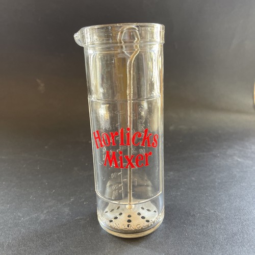 Vintage horlicks mixer glass - vintage,