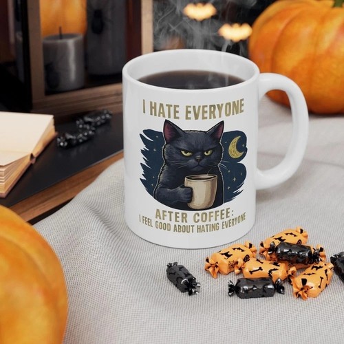Funny grumpy black - grumpy, coffee