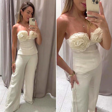 ZARA Strapless Floral Top