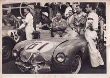 DB SPORTS CAR No.61, CRASHED FRONT IN PITS AT LE MANS, PHOTOGRAPH.