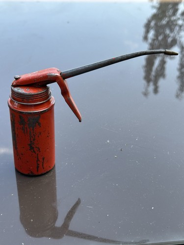 Vintage red pump oil - pump,