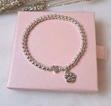 Silver Paw Print Charm