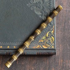 Brass Bamboo Design Pen. Black
