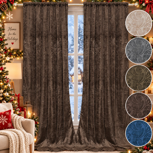 Panels floral crushed velvet - floral,