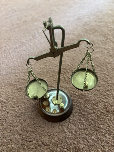 Vintage brass balance scale