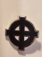 Black Celtic Cross badge -