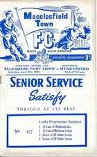 MACCLESFIELD TOWN - Ellesmere Port v Hyde (Cheshire Cup Semi Final) 1960/1961