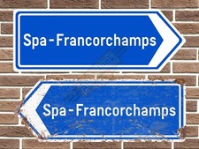 Spa Circuit Metal Road Sign