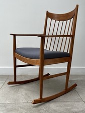 ARNE VODDER ROCKING CHAIR FOR SIBAST - retro vintage Danish teak Denmark