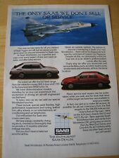 SAAB VIGGEN AIRCRAFT SAAB VEHICLE RANGE 1986 ADVERT A4 FILE 26
