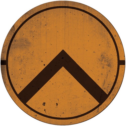 Spartan shield circle car - x,