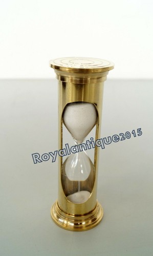 Mini brass sand timer - brass,