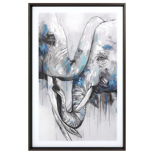 Elephant parents love - love, framed