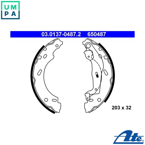 Brake shoe set - shoe, 03.0137-0487.2
