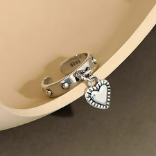 925 silver ring heart - 925,