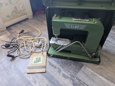 Elna Grasshopper Vintage Electric Sewing Machine with Manual and Case
