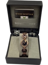 Henderson Group Rennie Mackintosh Quartz Rose Gold Bracelet Watch Black PPWH