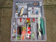 B Squre Fly fishing accessory box 167pcs floats spinners etc unused perfect