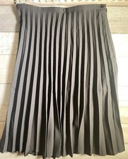 Vintage New Look Size 12 Black Skirt Pleated Short Mini 8-10 Work Office Wear