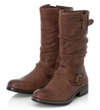Rieker Boots Ladies Brown Wide