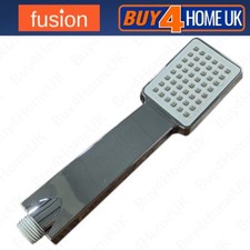 Square Shower Head Handsets - Grey & Chrome Modern Hotel Bathroom Paddle