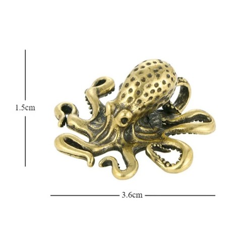 Brass octopus figurine - brass,
