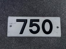 750 Old Bus Fleet Number Plate