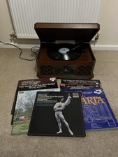 Zennox D3939 Retro Music Centre Turntable CD Radio Cassette – Working – 7 Vinyls