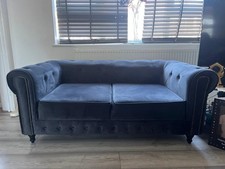 Grey Two Seater Chesterfield