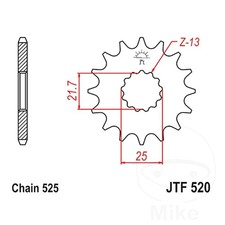 JT Front Sprocket 16 Tooth 525