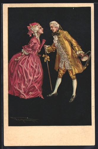 Dressed rococo couple - rococo,
