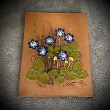 Jie Gantofta - Floral Wall Ceramic Plaque - Purple Violets - No. 550 – Sweden